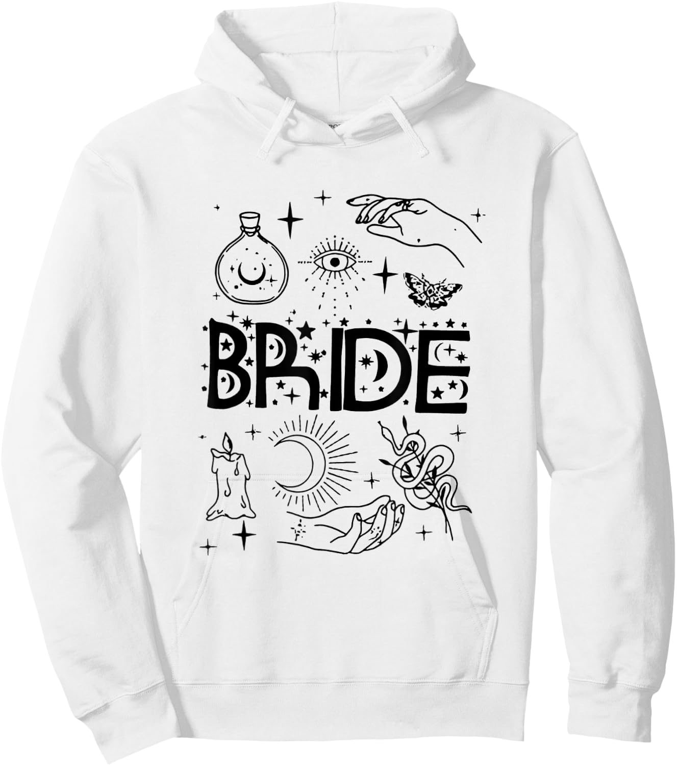 Bachelorette Party Bride & Bridesmaids Girl Witch Bride Hoodie - Hoodie | White