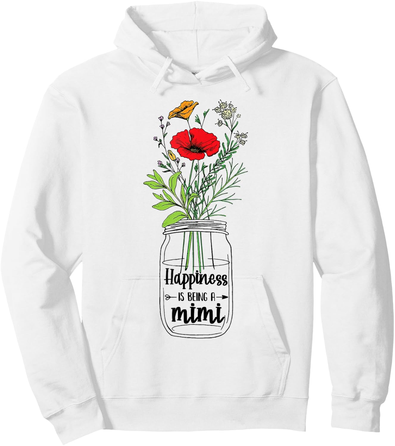 Happiness is being a Mimi Announcement Mothers Day Hoodie - Hoodie | White