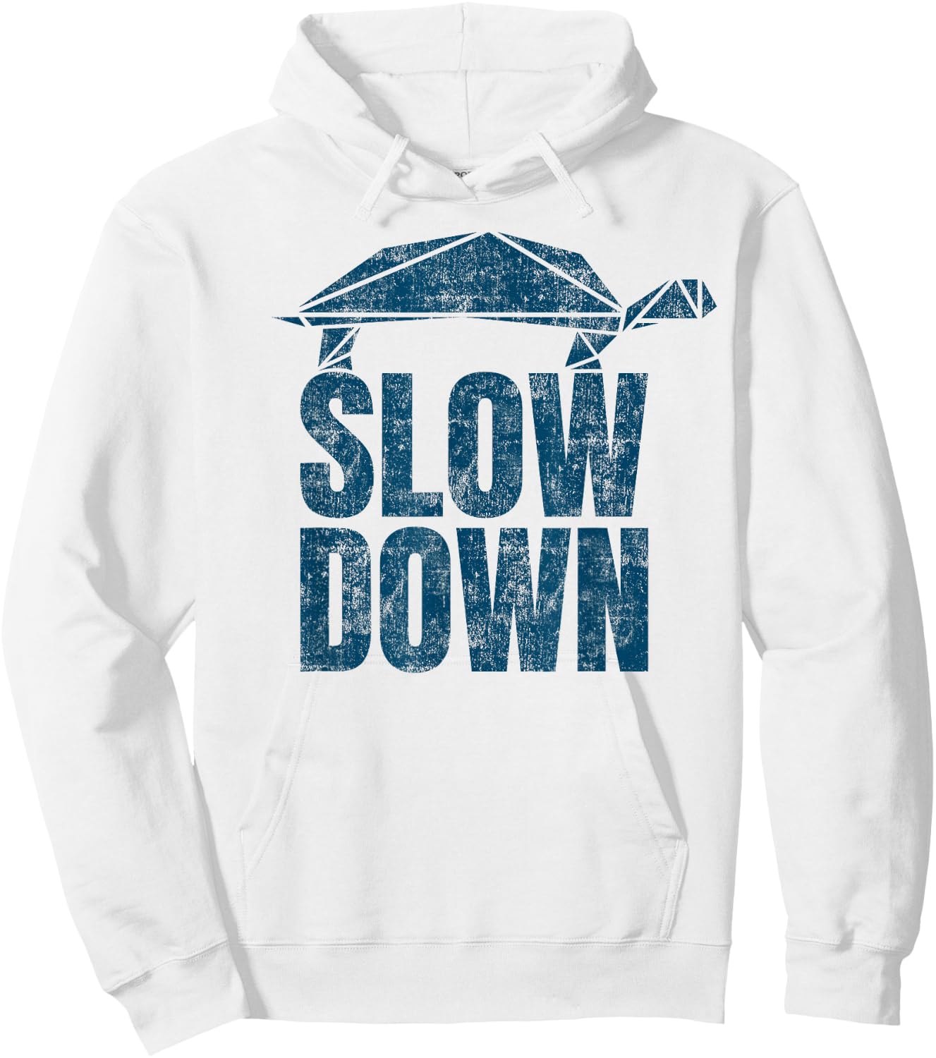 Slow down funny cool turtle Keep Calm no stress Hoodie - Hoodie | White