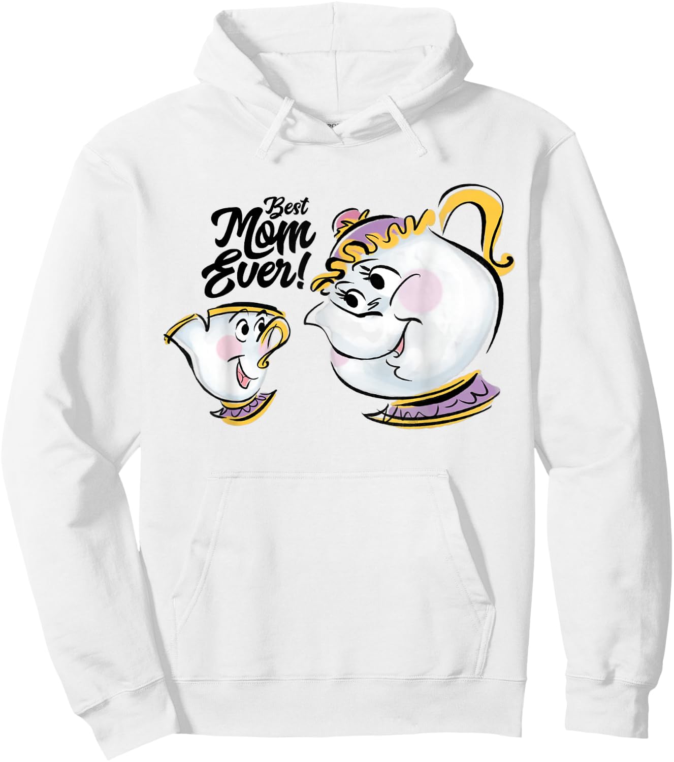 Disney Beauty and the Beast Chip Mrs. Potts Best Mom Ever Hoodie - Hoodie | White