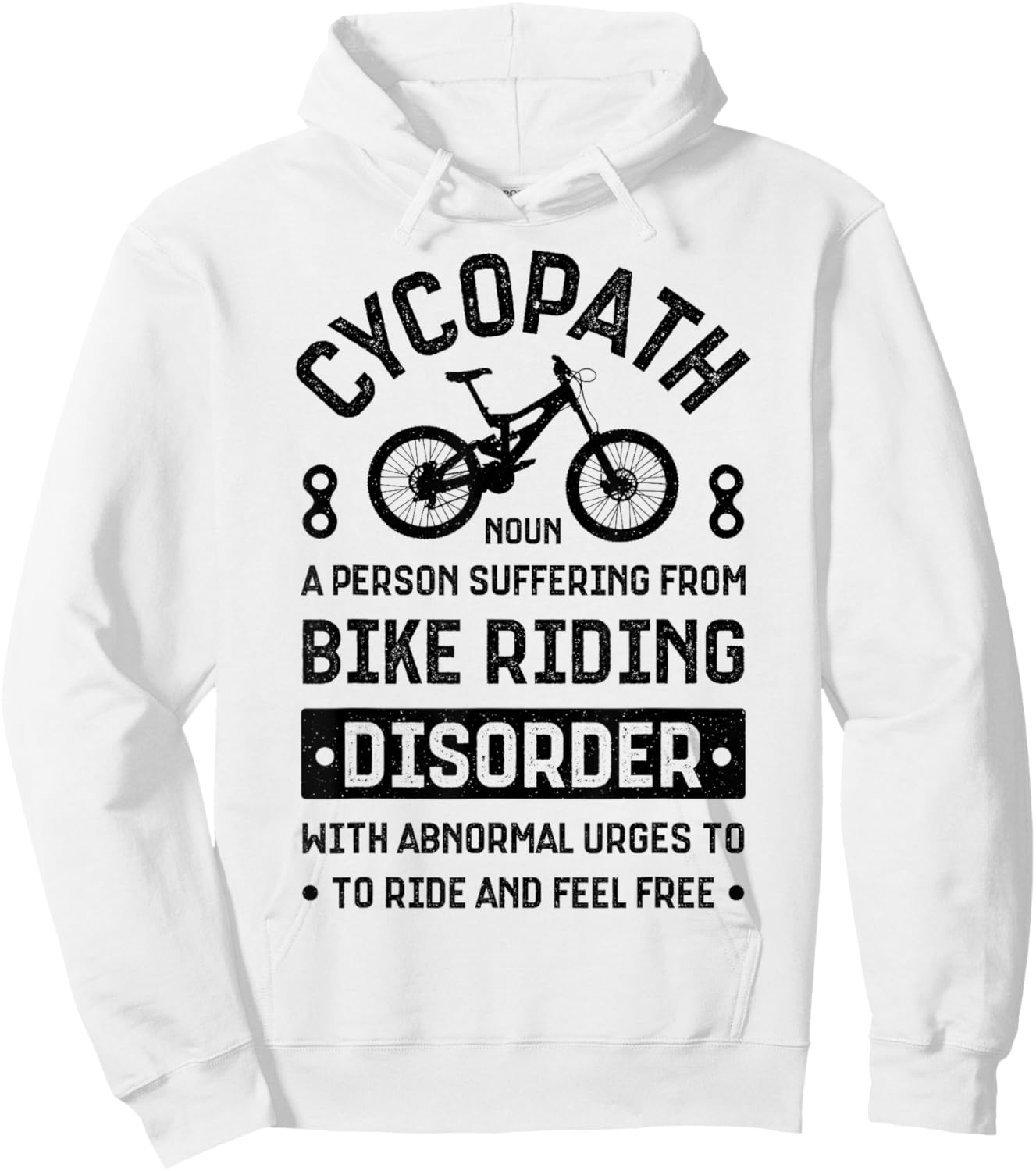 Cycopath Mountain Biking Cycling MTB Bicycle Bike Cyclist Hoodie - Hoodie | White