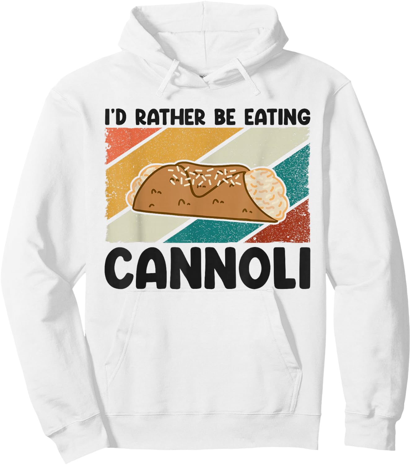 Cannoli Tart Fried Dessert Rather Be Eating Baker Hoodie - Hoodie | White