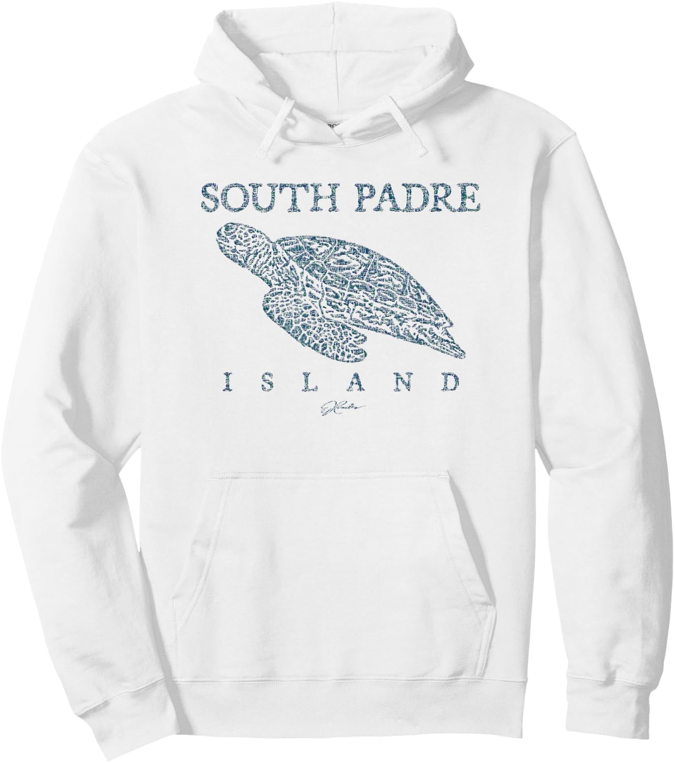 JCombs: South Padre Island, TX, Gliding Sea Turtle Hoodie - Hoodie | White