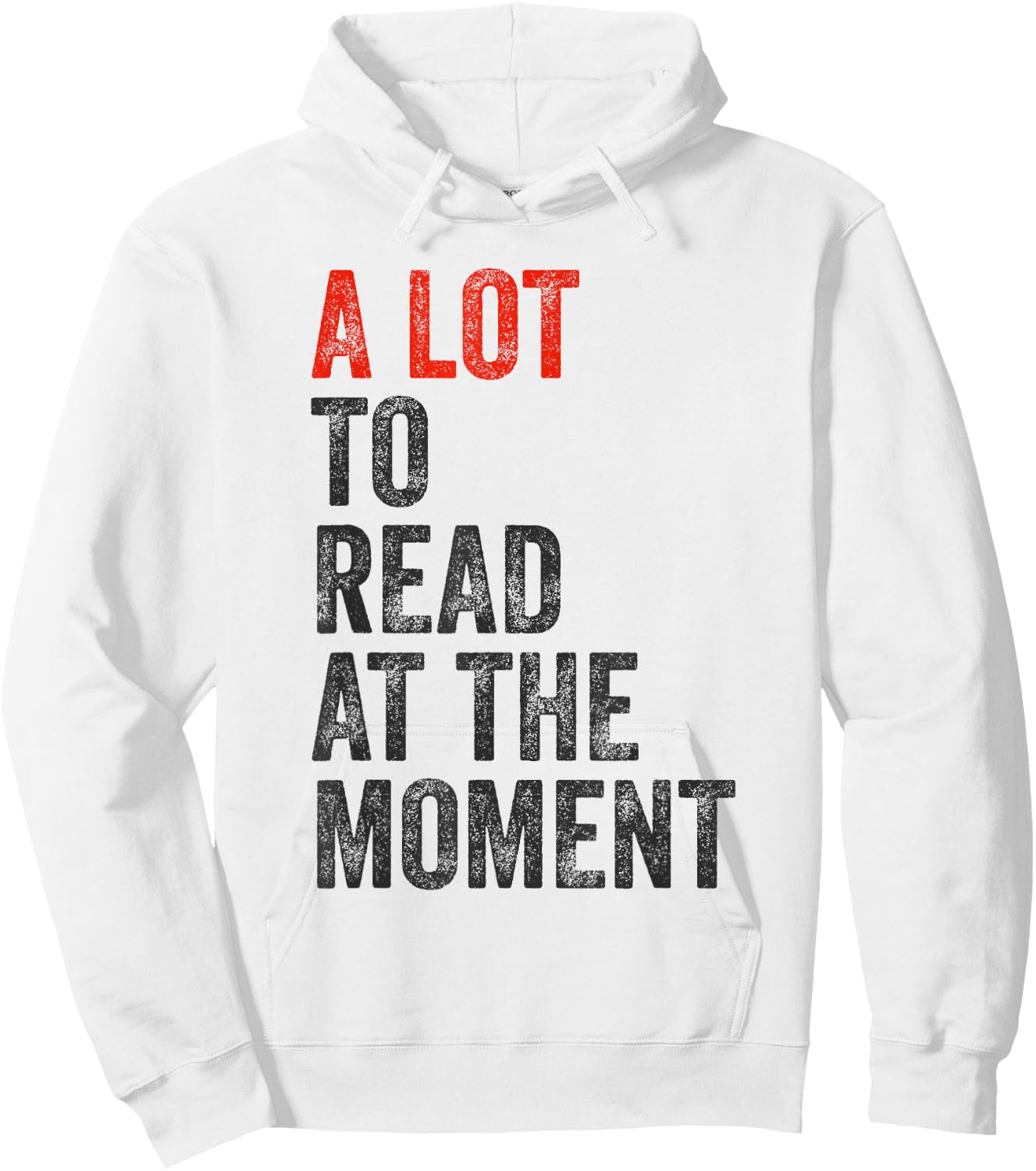 A Lot To Read At The Moment Retro Book Reader Hoodie - Hoodie | White
