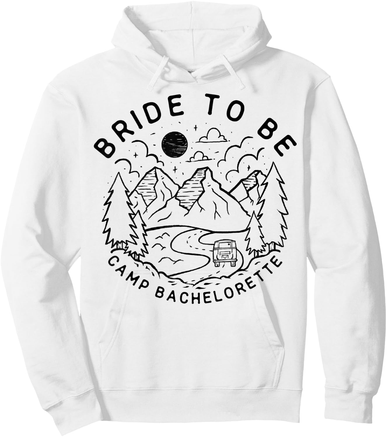 Vintage Bride To Be Camp Bachelorette Party Matching Gift Hoodie - Hoodie | White