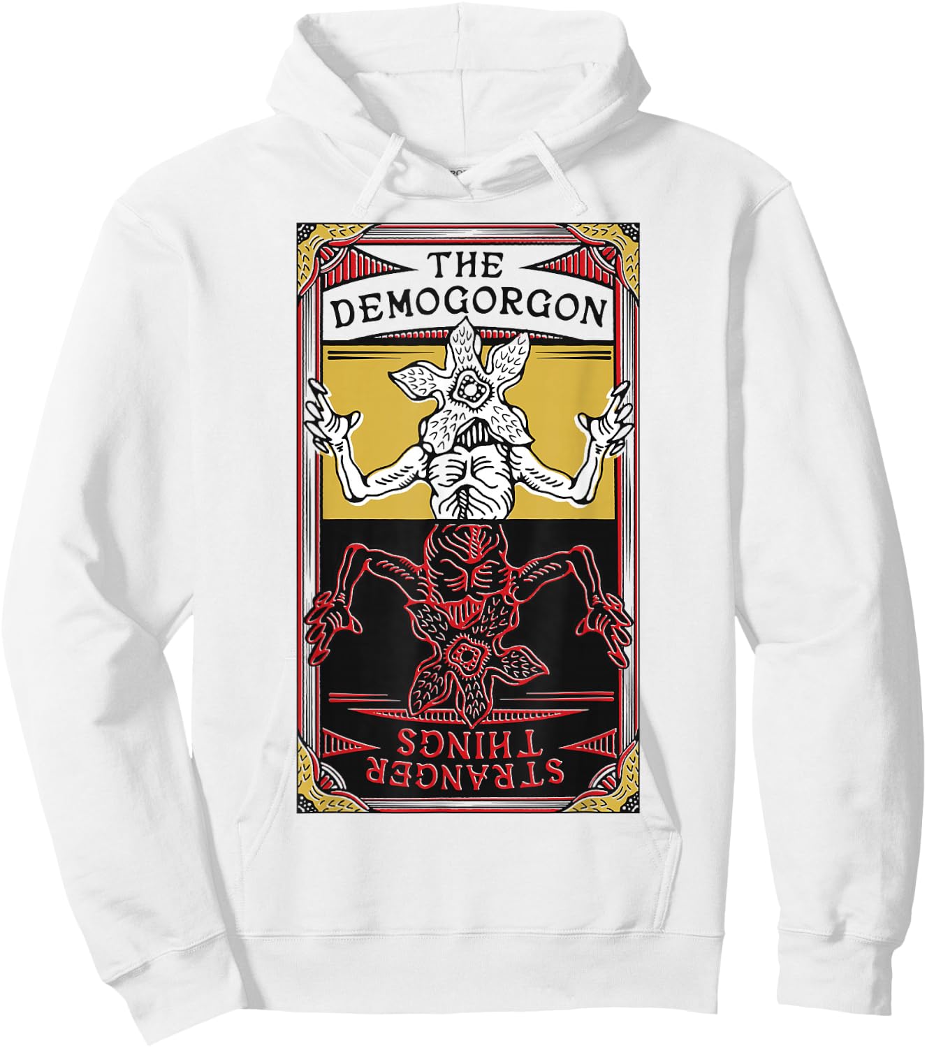 Stranger Things 4 Demogorgon Upside Down Tarot Hoodie - Hoodie | White