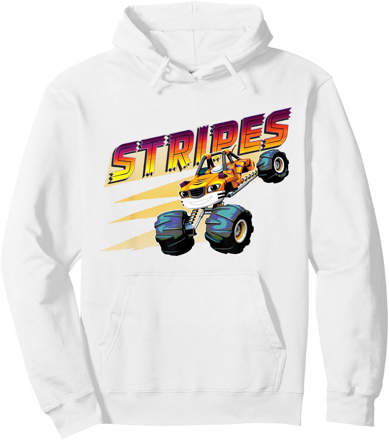Blaze and the Monster Machines Stripes Badge Hoodie - Hoodie | White