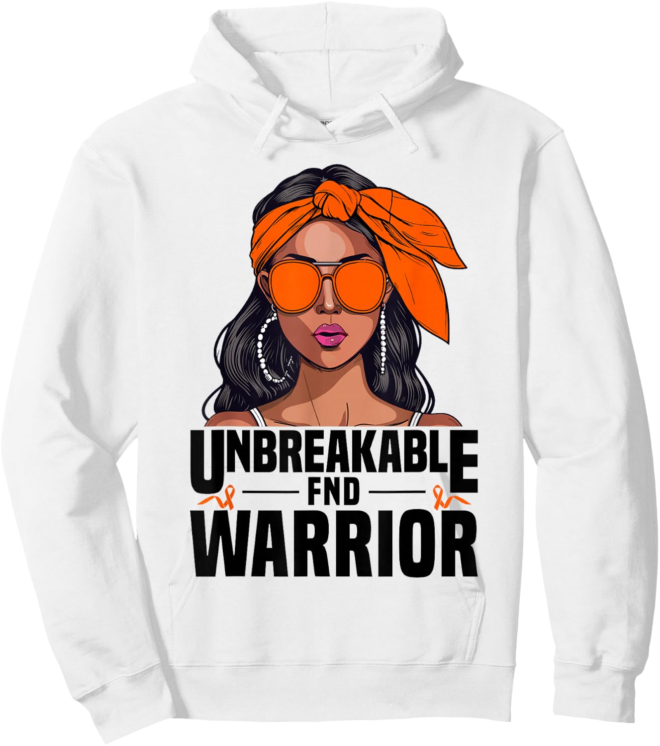 FND Warrior Unbreakable Functional Neurologic Disorder Hoodie - Hoodie | White