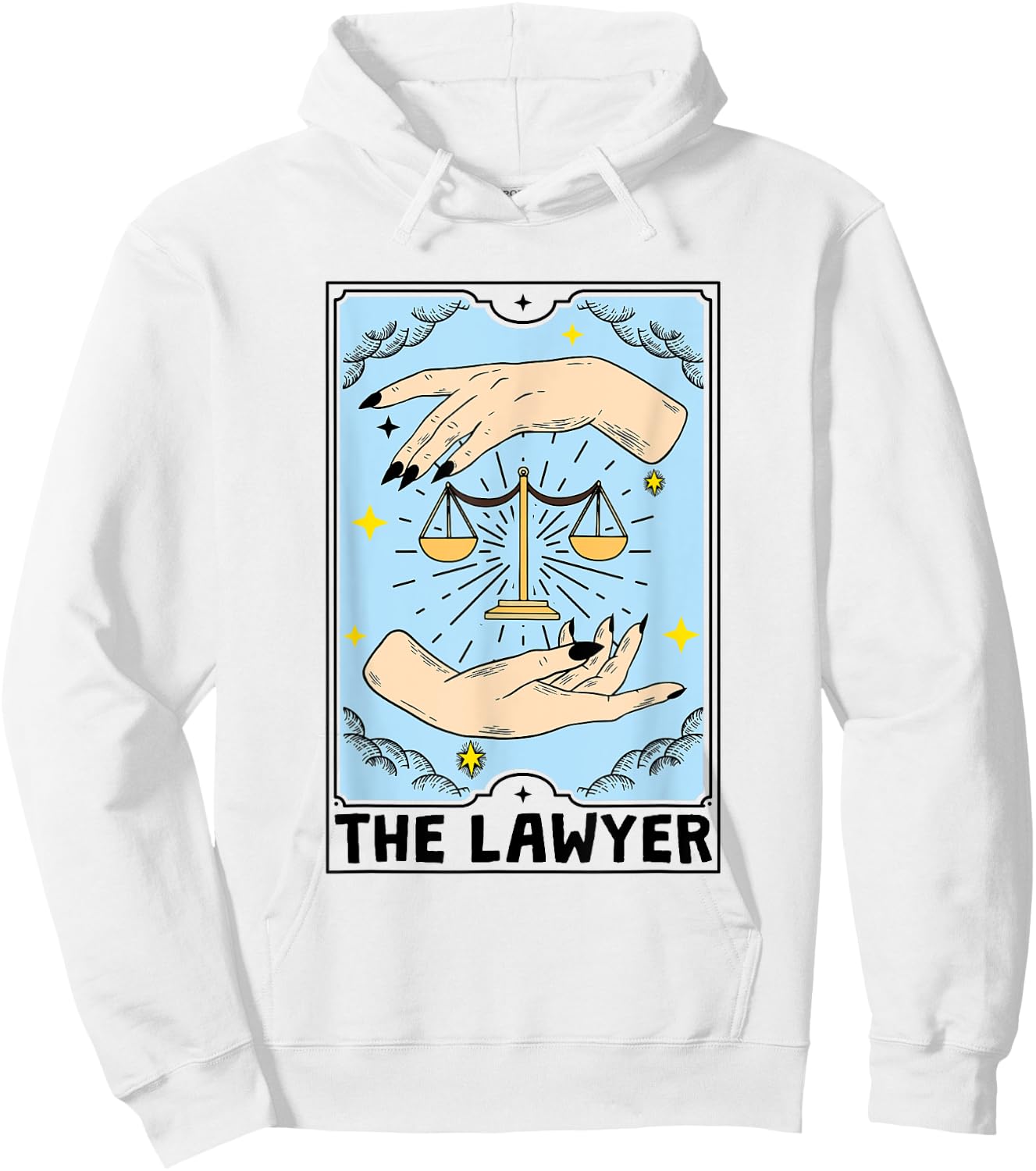 The Lawyer Tarot Card - Attorney Hoodie - Hoodie | White