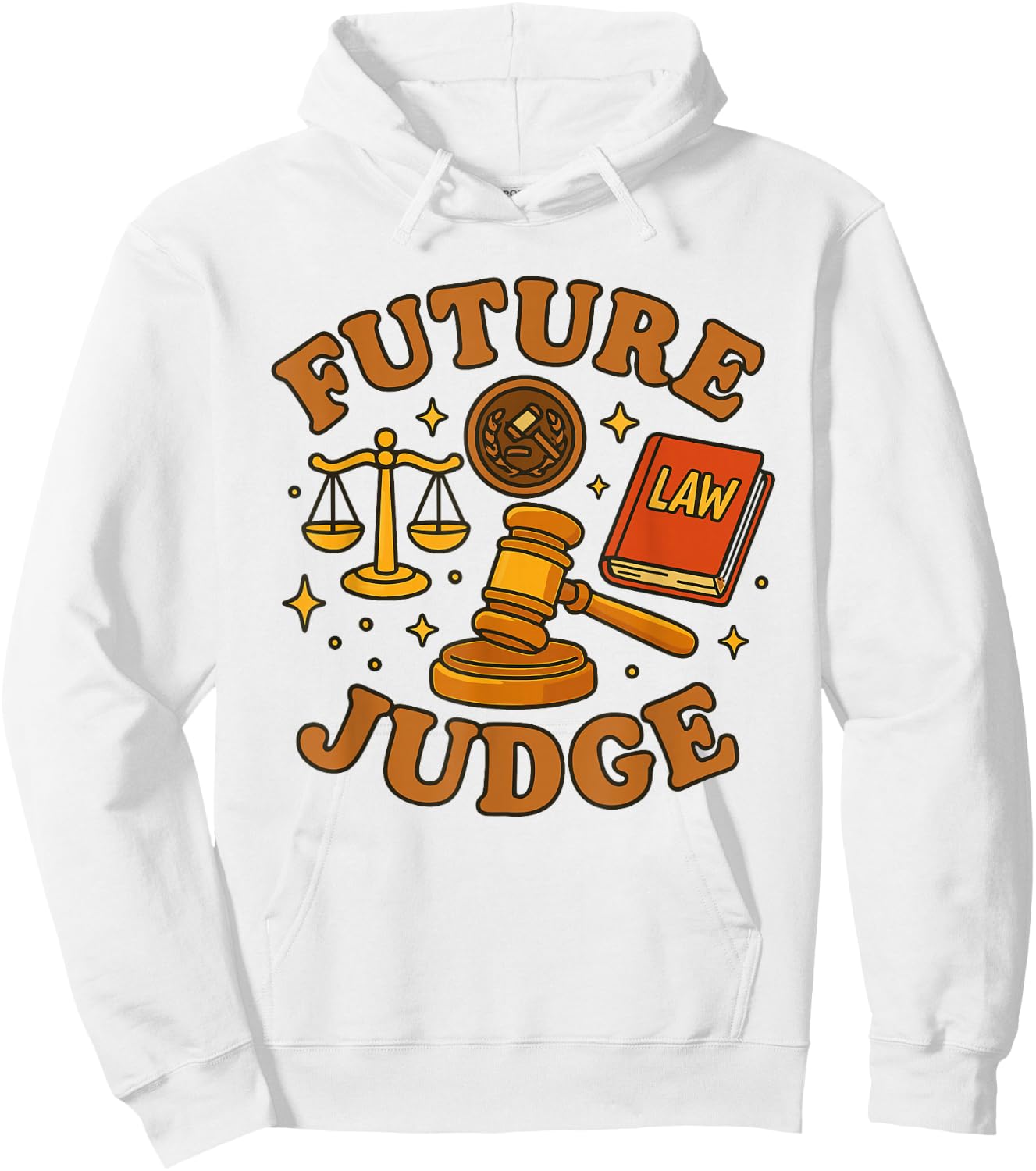 Future Judge Law Student Young Lawyer Justice Kids Career Hoodie - Hoodie | White
