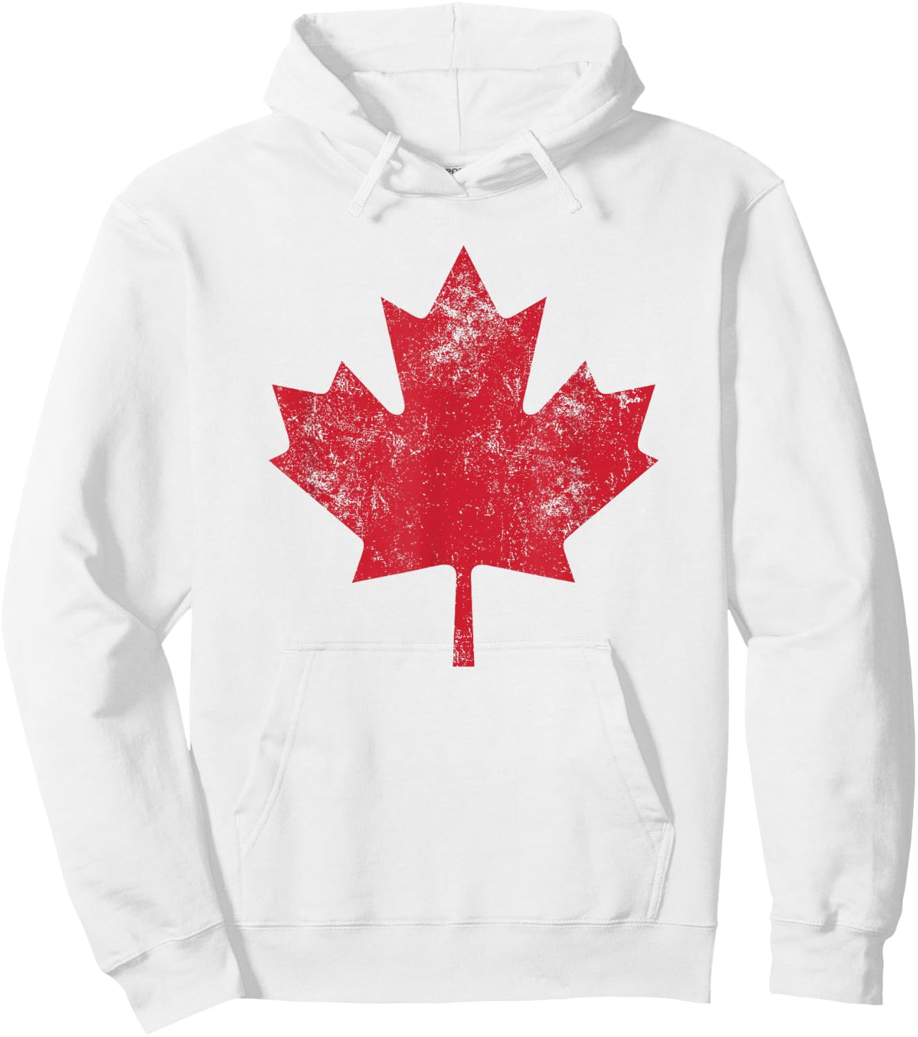 Canada Shirt Women Men Distressed Red Maple Leaf Canada Day Hoodie - Hoodie | White