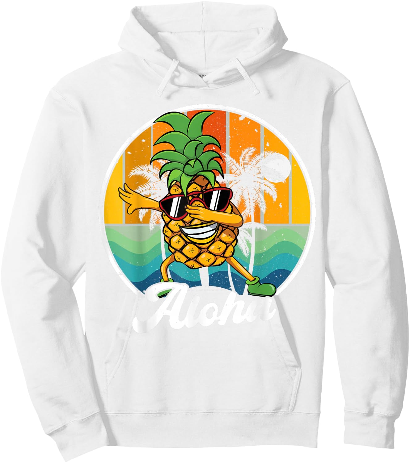 Hawaiian-Shirt Aloha Dabbing Pineapple Kids Boy Men Hawaii Hoodie - Hoodie | White
