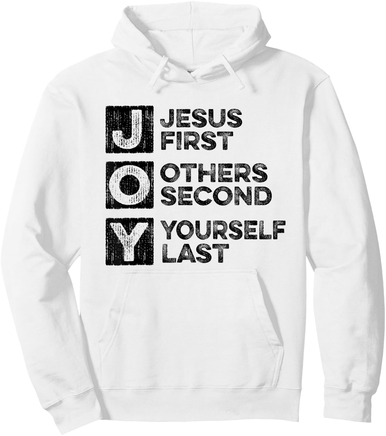 Joy - Jesus First Others Yourself Last Christian Bible Study Hoodie - Hoodie | White