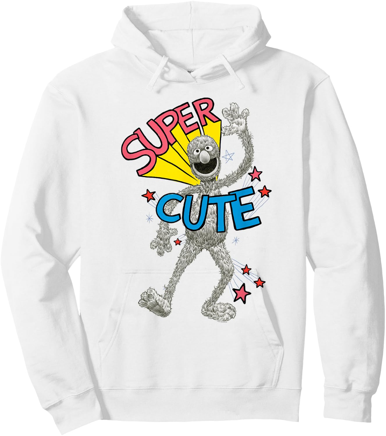 Sesame Street Grover is Super Cute Hoodie - Hoodie | White