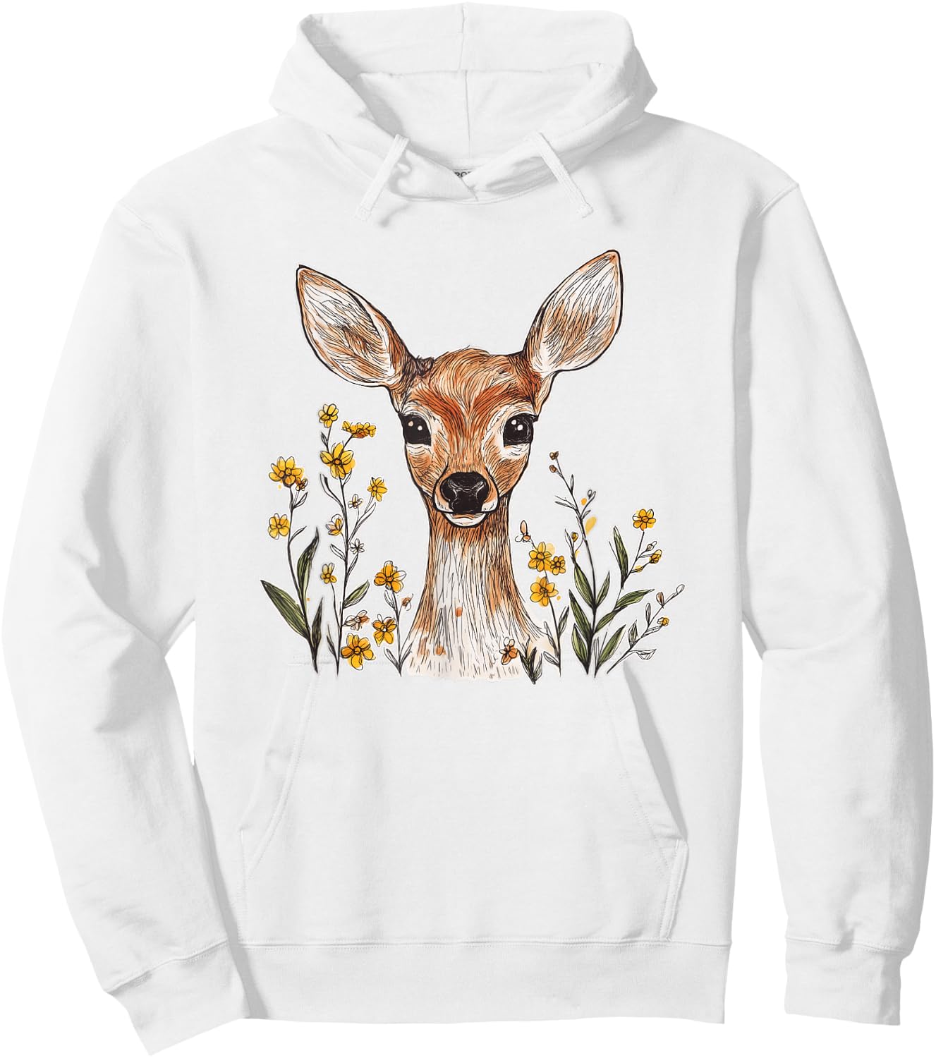 Cute Deer Fawn Cute Hoodie - Hoodie | White