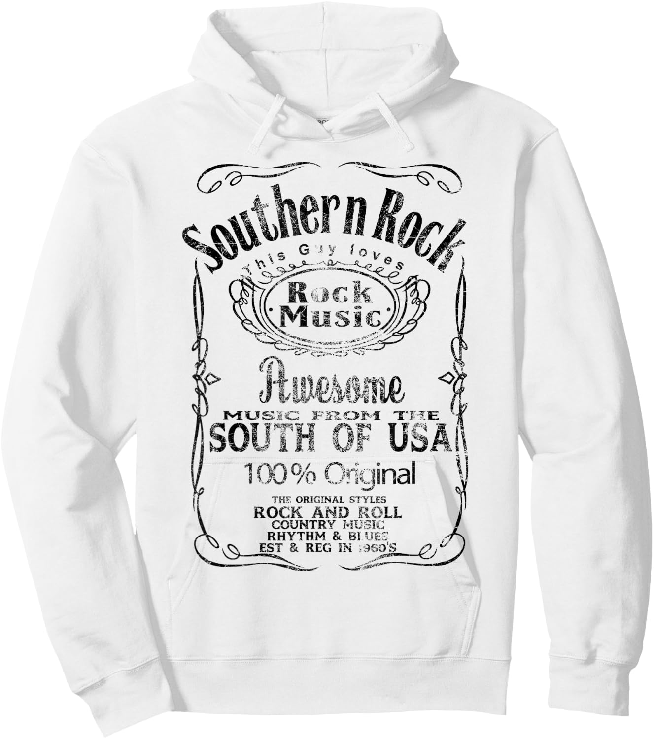 Southern Rock Music USA United States Streetwear souvenir Hoodie - Hoodie | White