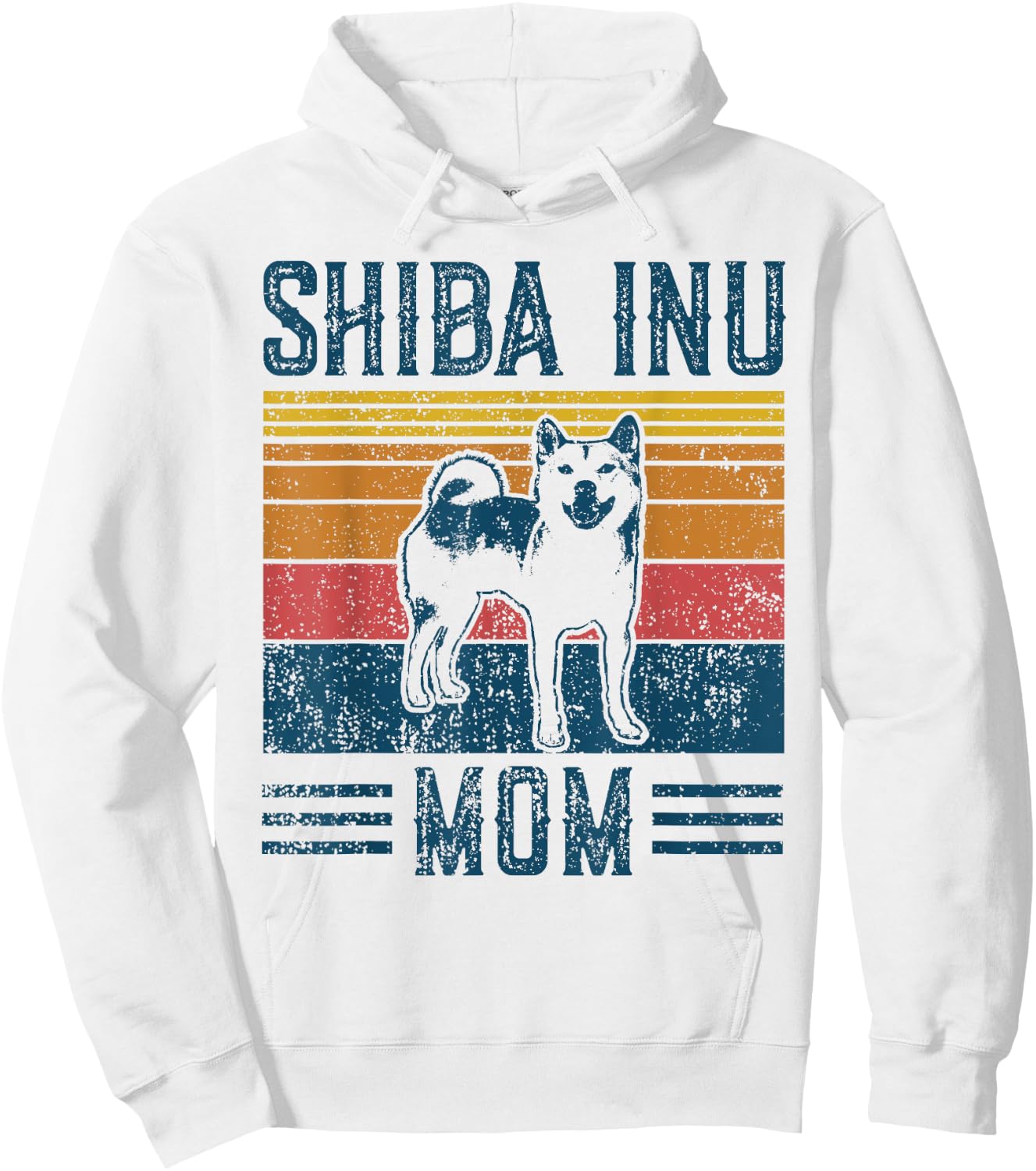 Dog Shiba Inu Mom - Vintage Shiba Inu Mom Hoodie - Hoodie | White