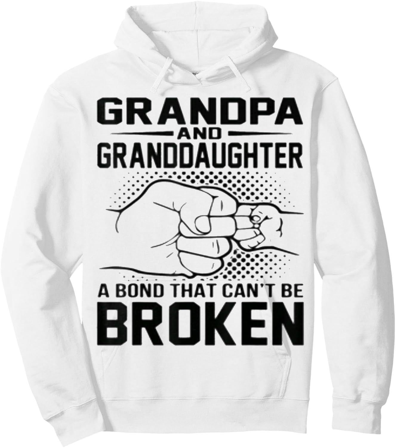Grandpa & Granddaughter A Bond That Can't Be Broken Hoodie - Hoodie | White