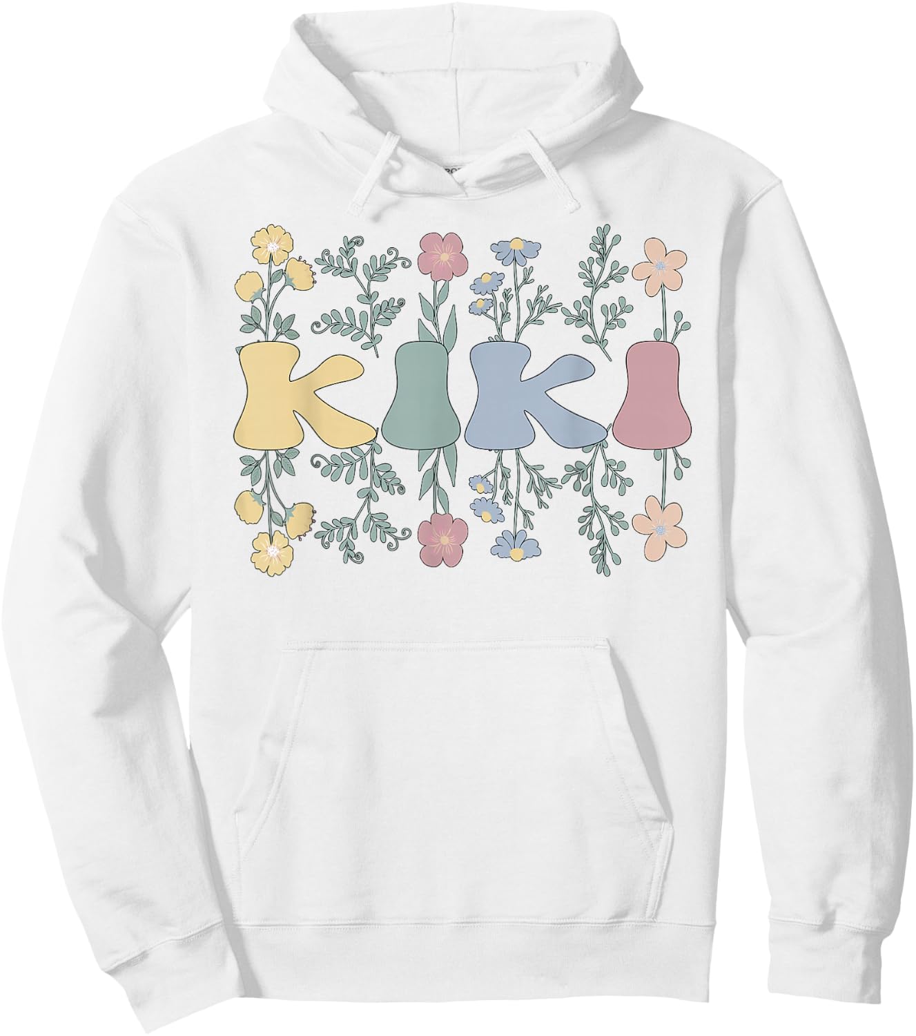 Groovy Kiki Grandmother Flowers Kiki Grandma Hoodie - Hoodie | White