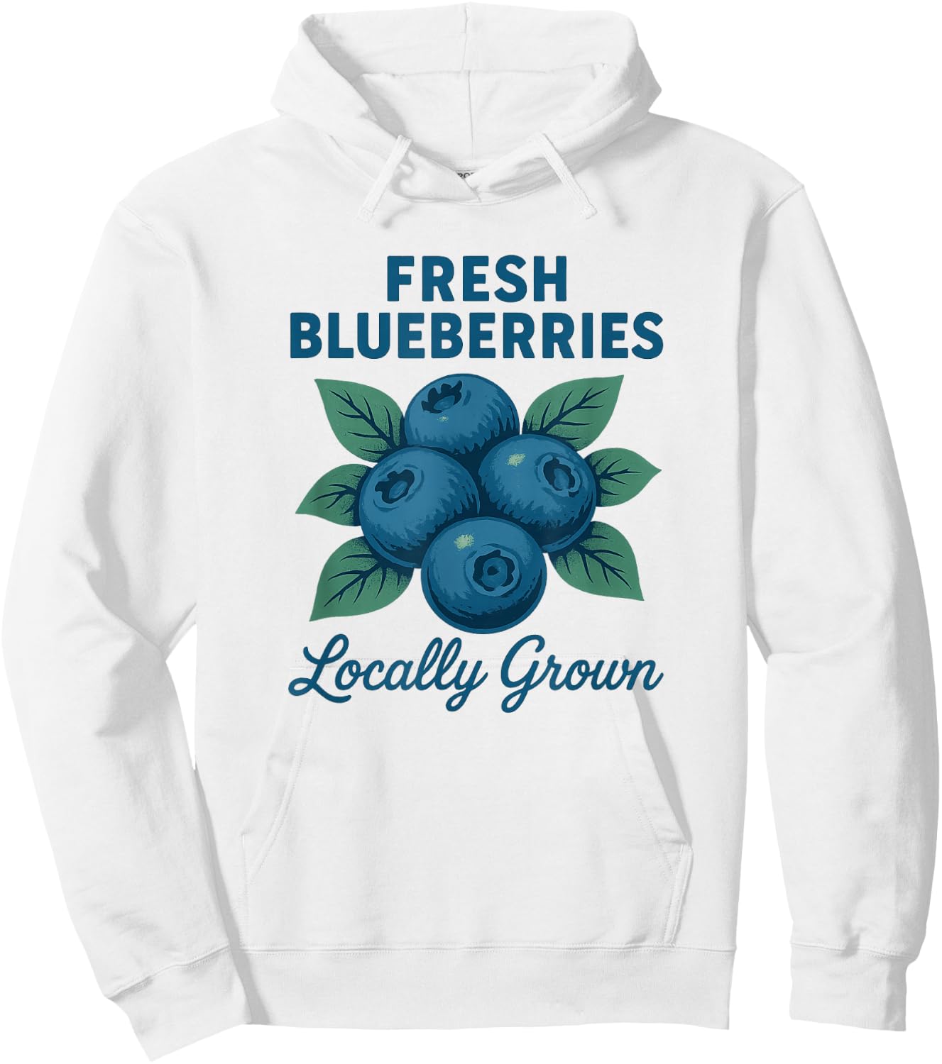 Fresh Blueberries, Vintage Fruit Advertisement Hoodie - Hoodie | White