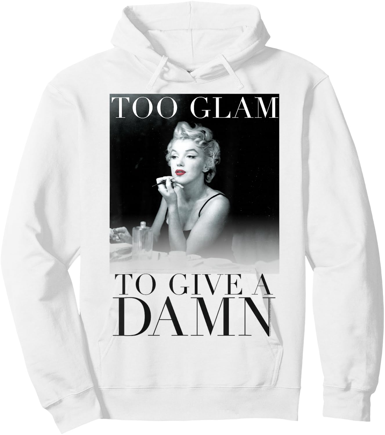 Marilyn Monroe Too Glam Hoodie - Hoodie | White