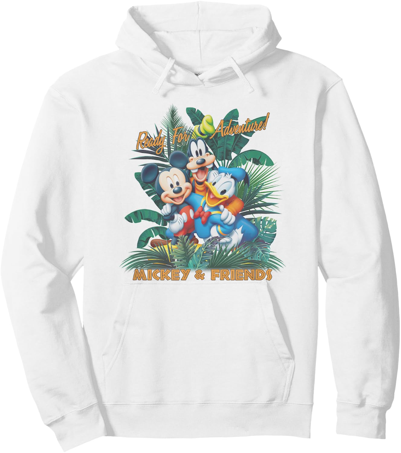 Disney Mickey Classic Adventure Group Tropical Hoodie - Hoodie | White