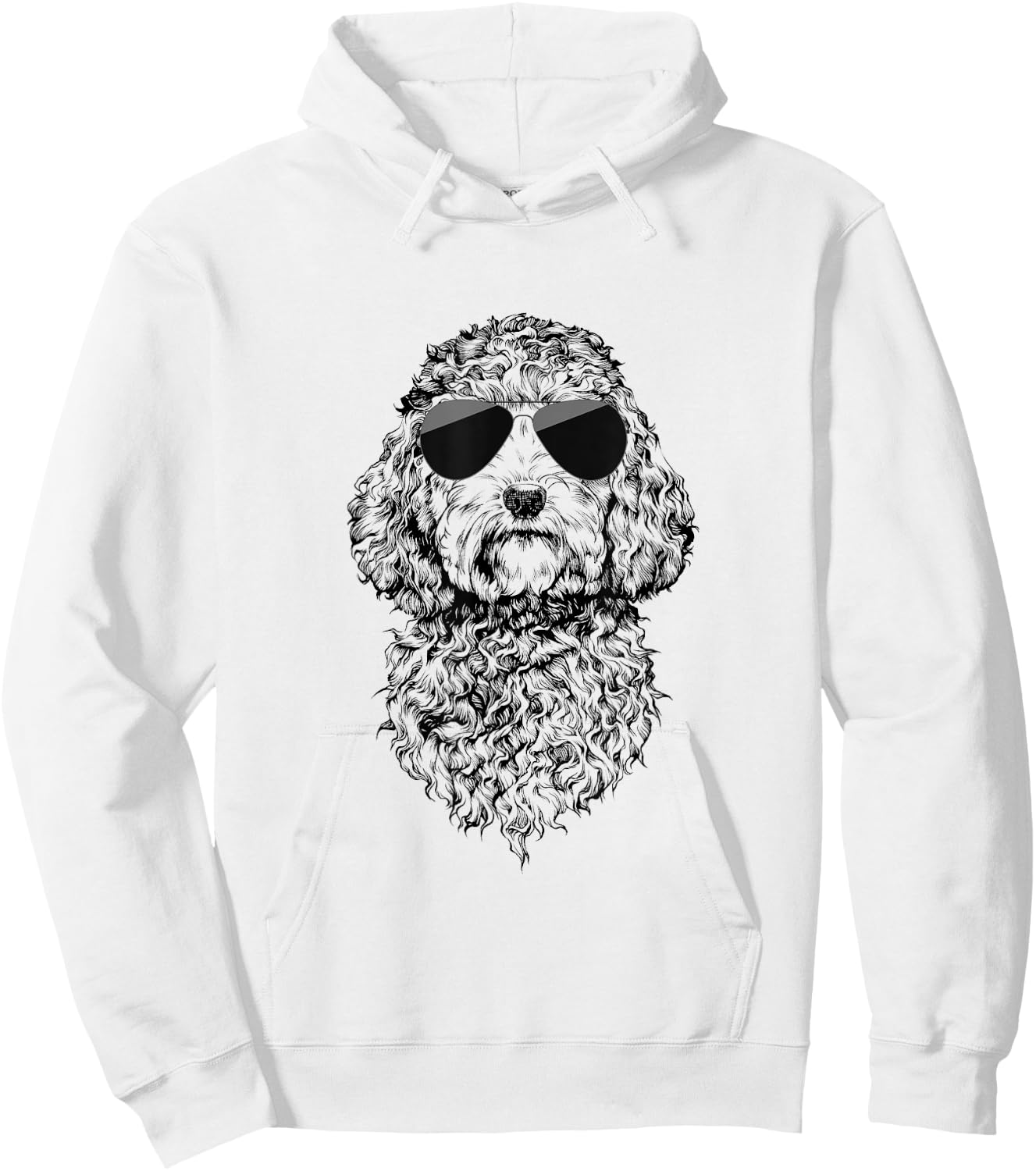 Cockapoo Doodle Dog with Sunglasses Women Kids Hoodie - Hoodie | White