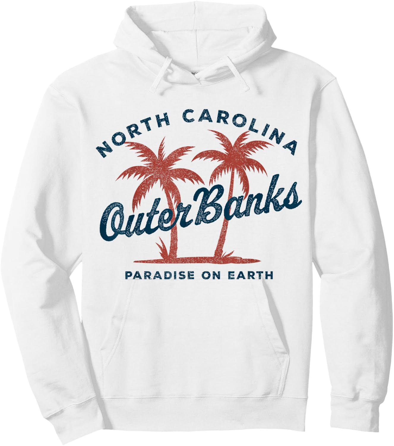 Retro Outer Banks Est 1587 OBX North Carolina NC Vintage Hoodie - Hoodie | White