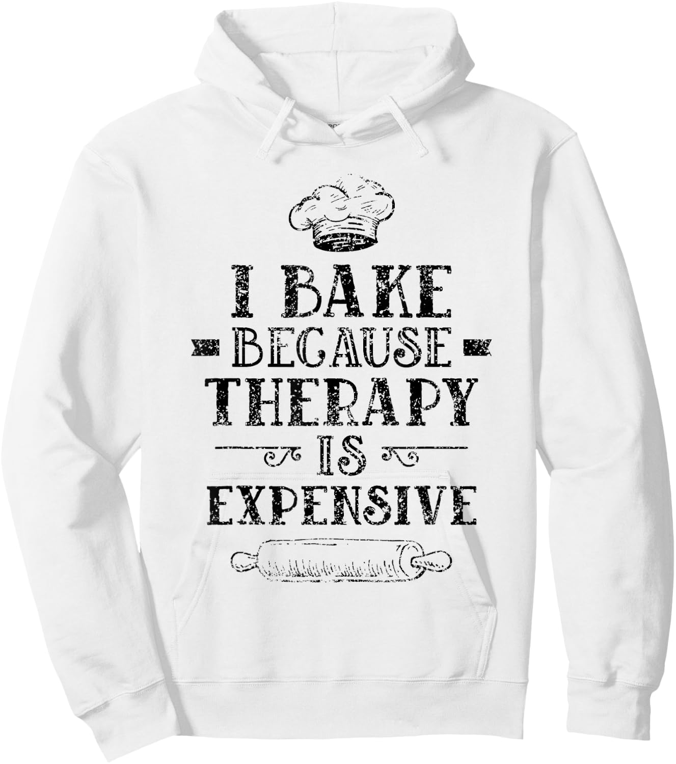 I Bake Because Therapy Is Expensive Baking Bakery Baker Hoodie - Hoodie | White