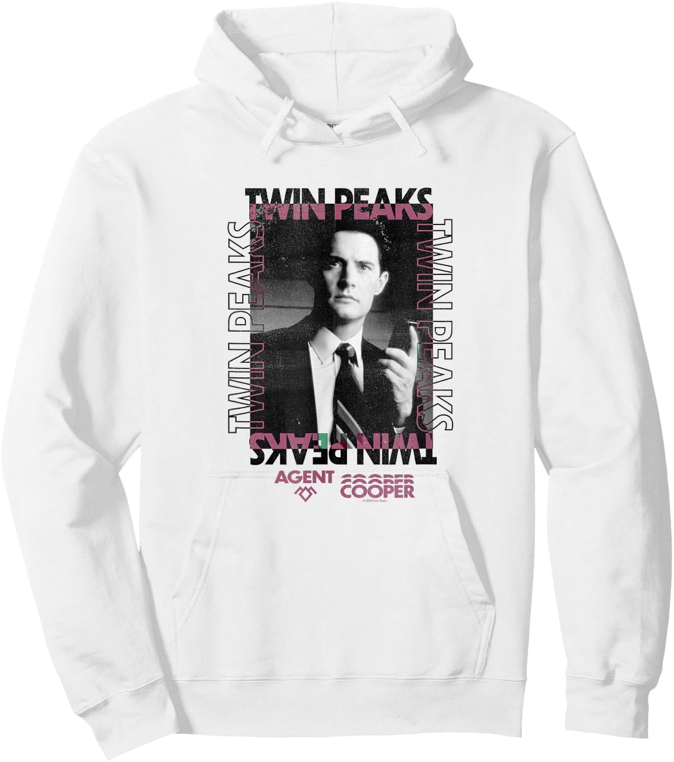 Twin Peaks Agent Cooper Box Up Hoodie - Hoodie | White