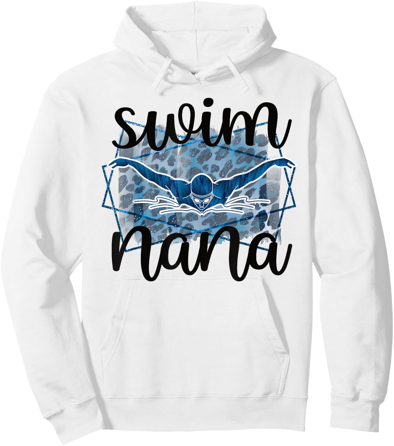 Proud Swim Nana Of A Swimmer Nana Grandma Hoodie - Hoodie | White