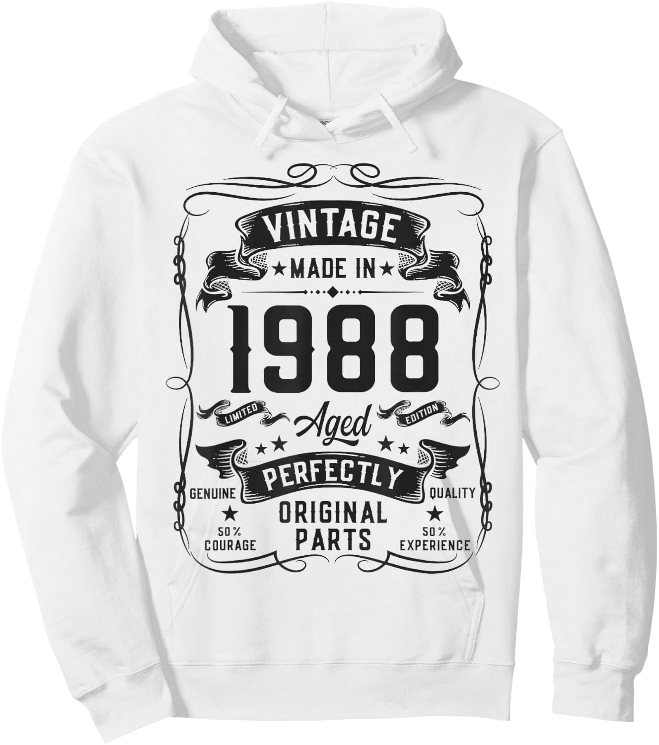 Vintage 1988 38yr 38th Birthday Gifts 38 Years Old Hoodie - Hoodie | White