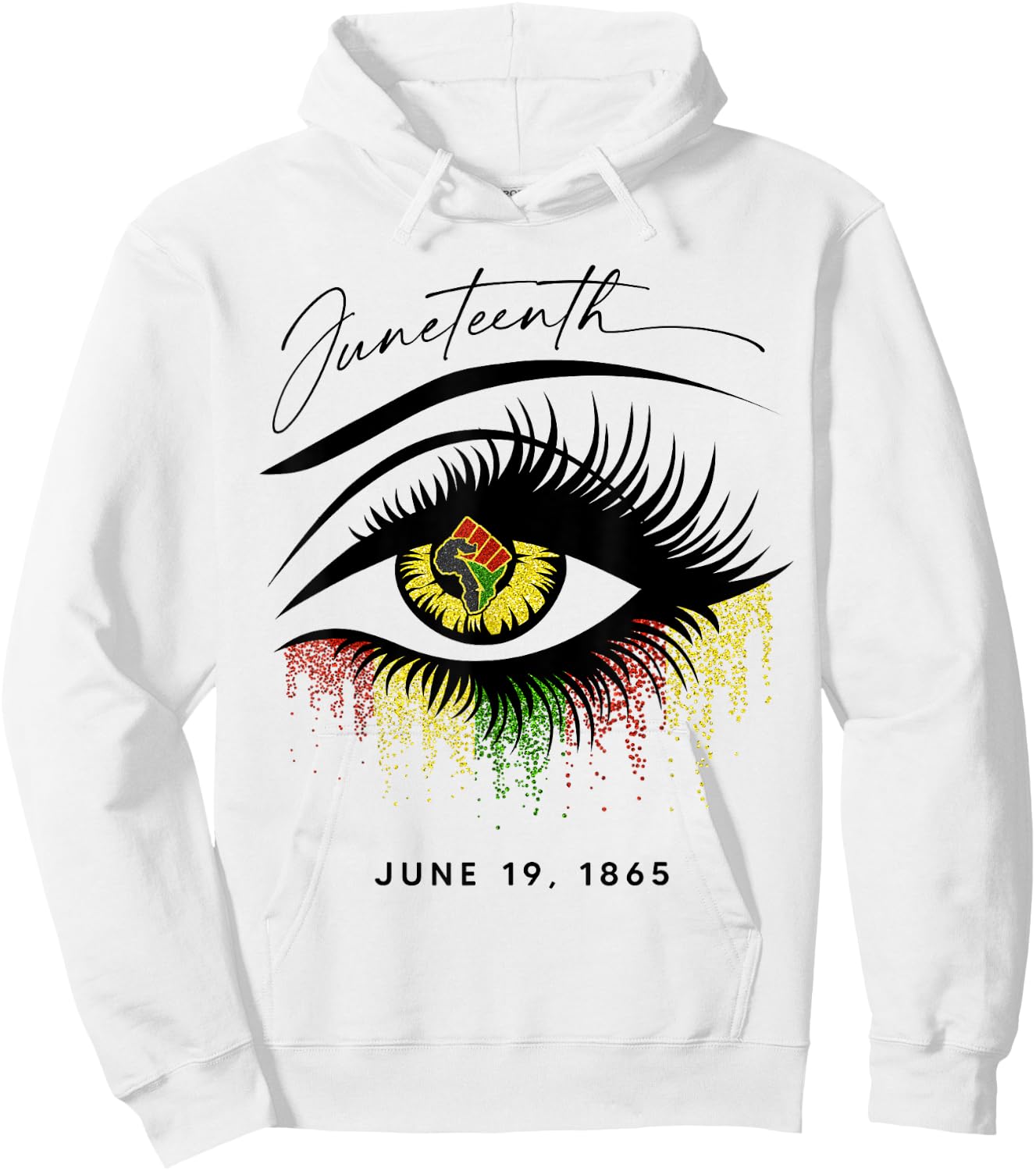 Juneteenth Eyelash African Eyes Beautiful Hoodie - Hoodie | White