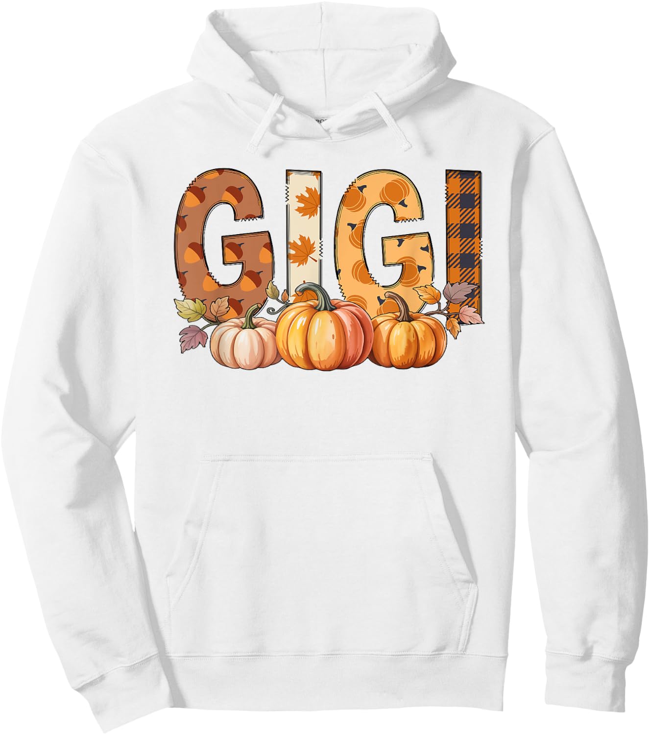 Gigi Pumpkin Autumn Fall Grandma Women's Men Women Hoodie - Hoodie | White