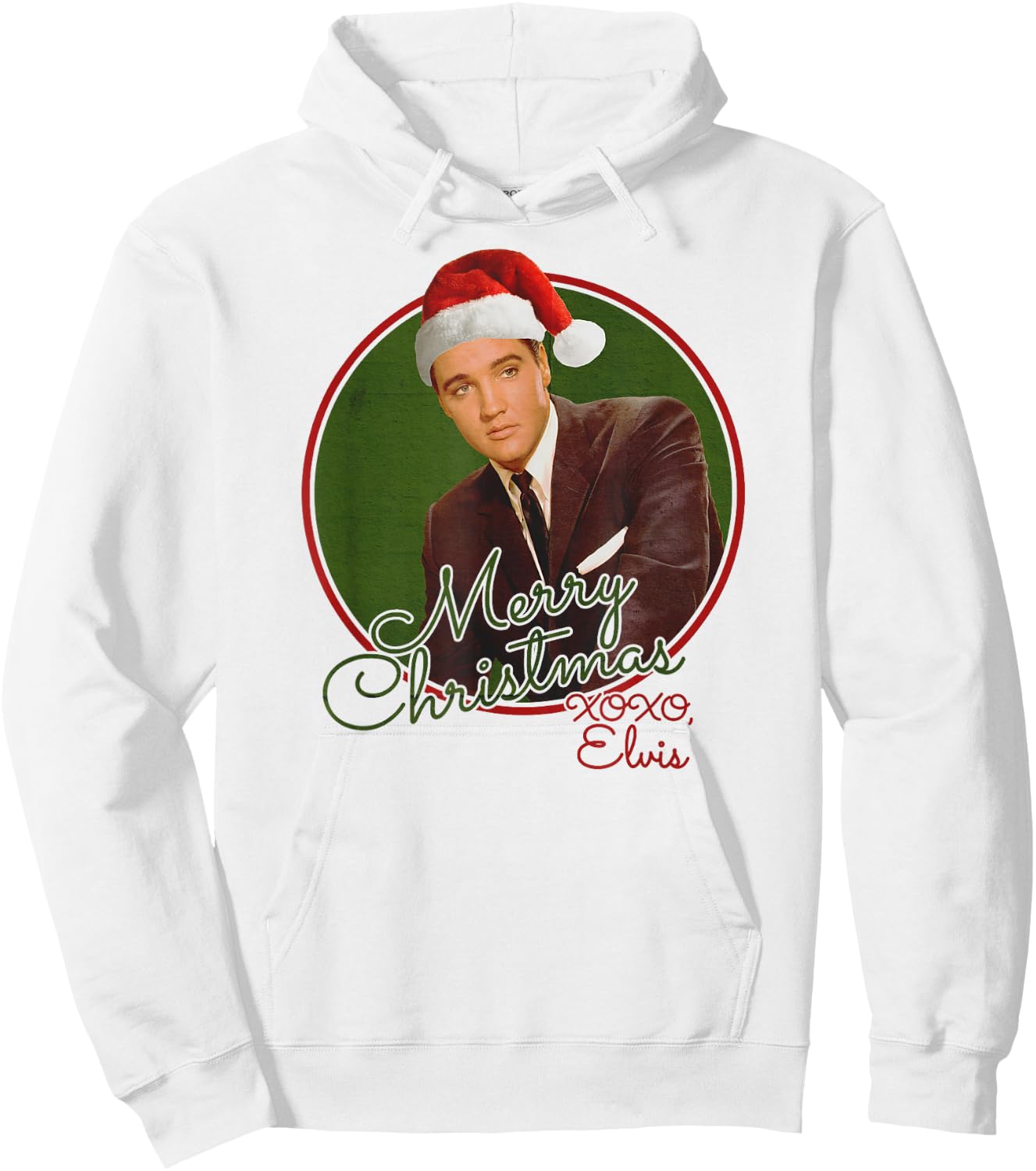 Elvis Presley Official Merry Christmas XOXO, Elvis! Hoodie - Hoodie | White