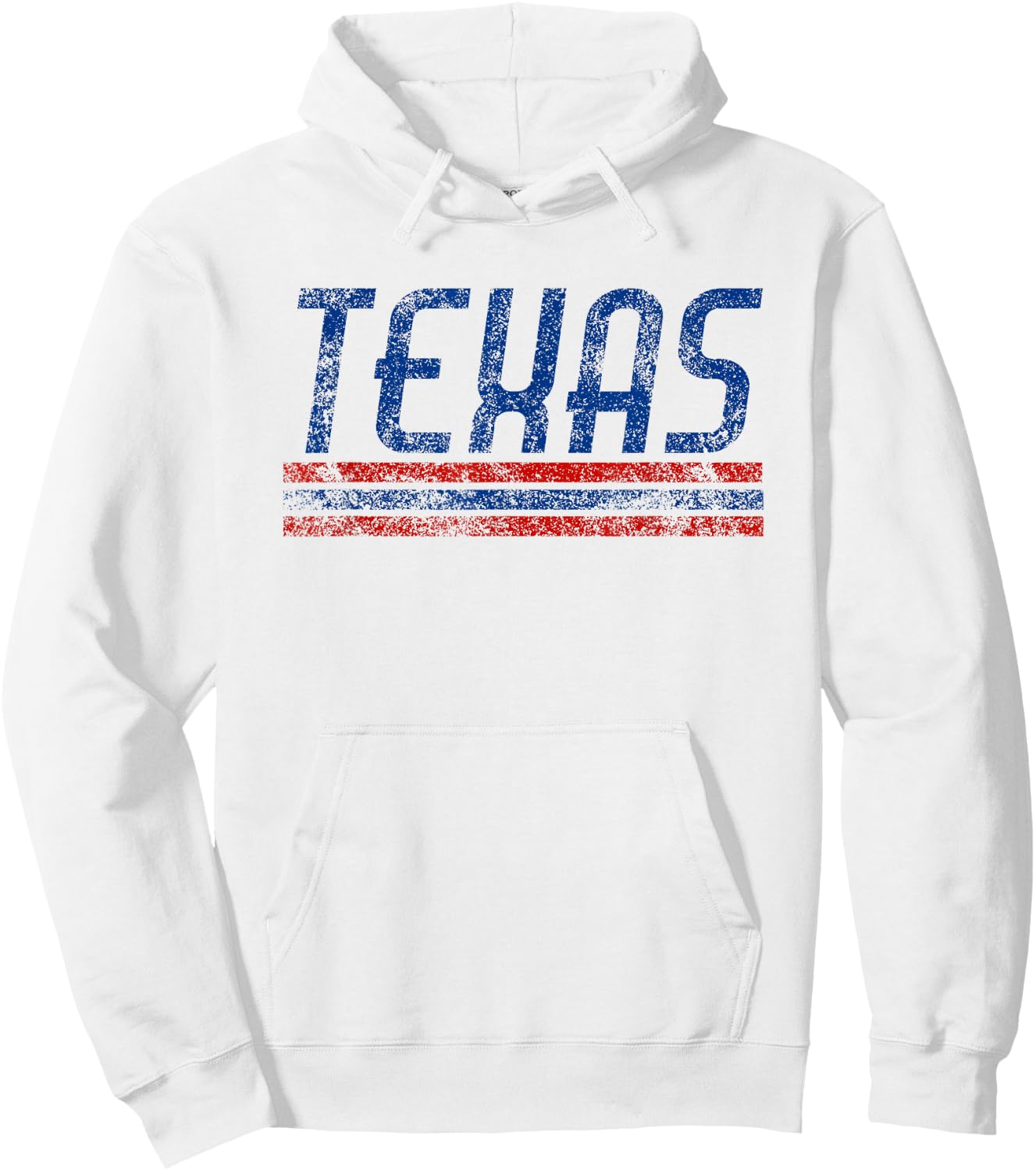Texas Retro Vintage Weathered Stripe Throwback Hoodie - Hoodie | White