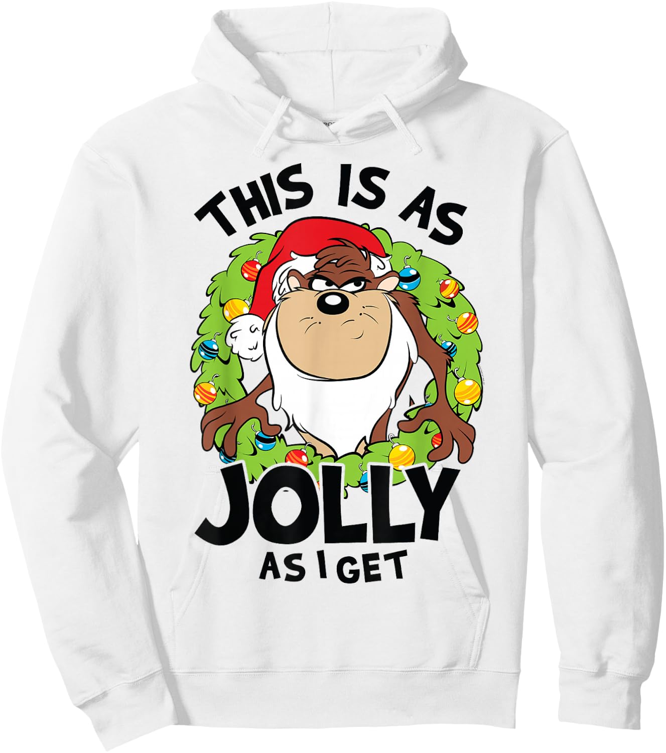 Taz This is As Jolly As I Get Hoodie - Hoodie | White