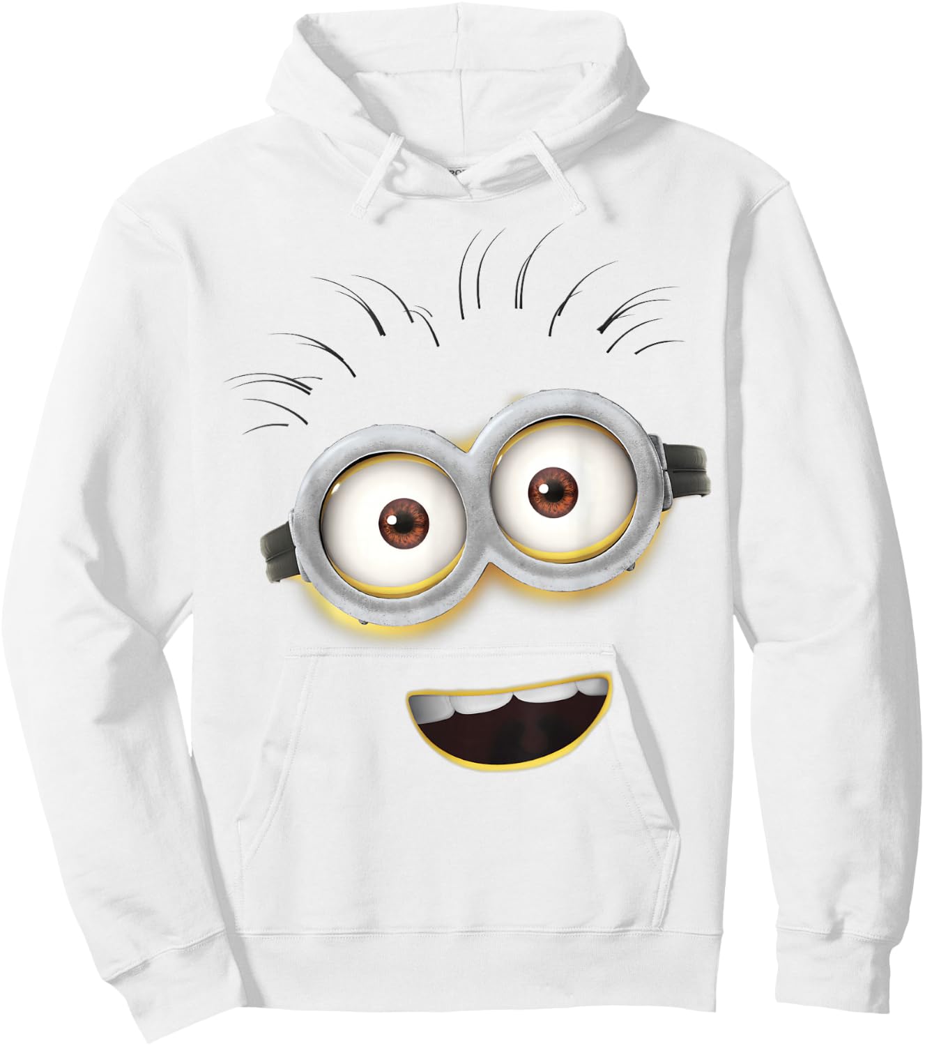 Despicable Me Minions Phil Face Smile Graphic Hoodie - Hoodie | White