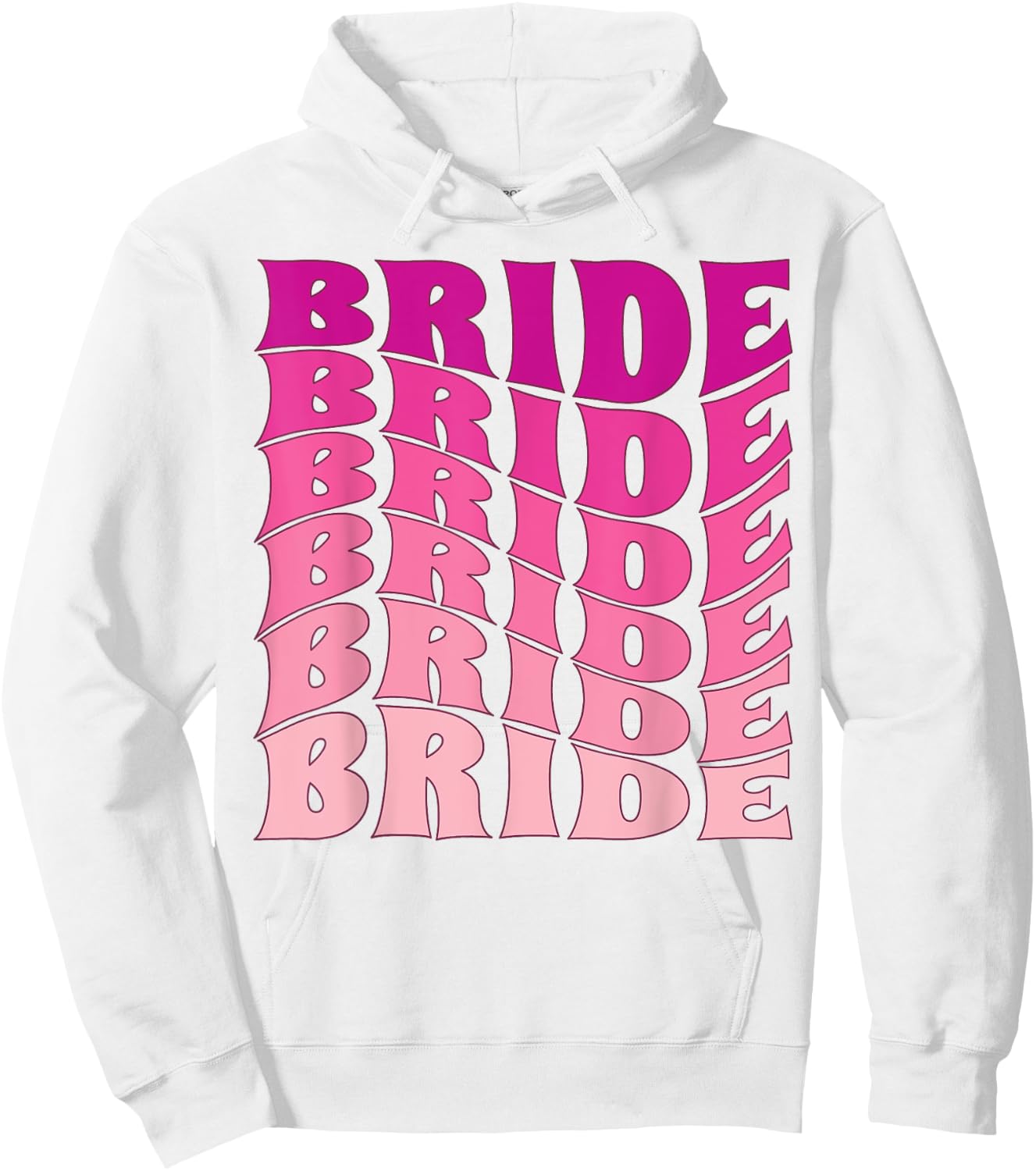 Bride Bachelorette Party Wedding Bridal, Retro Groovy Bride Hoodie - Hoodie | White