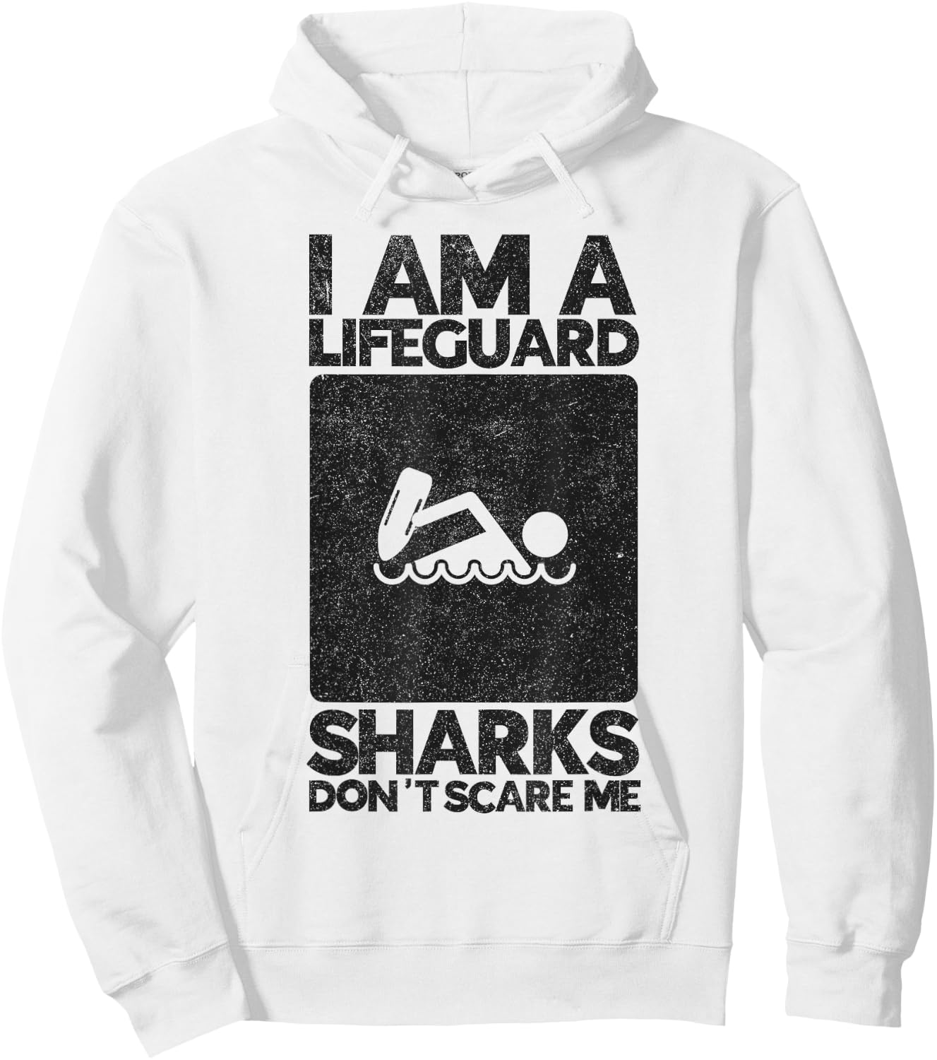 Sharks dont Scare me I am a Lifeguard Beach Instructor Hoodie - Hoodie | White
