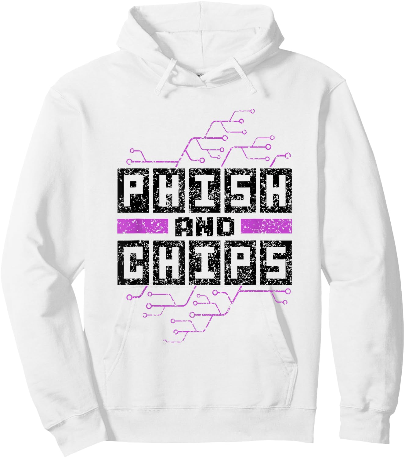 Phish And Chips Hacker Hacking Computer It Hack Hoodie - Hoodie | White
