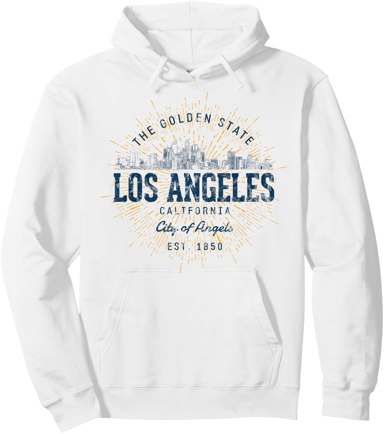 United States Vacation Souvenir Vintage Los Angeles Hoodie - Hoodie | White