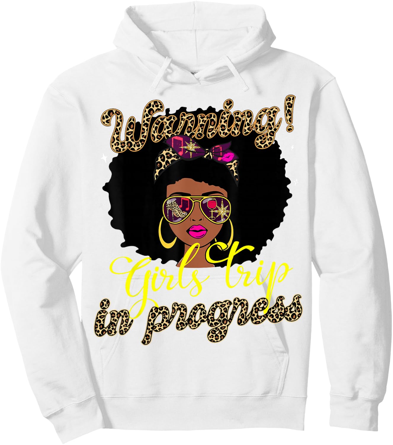 Girls Weekend Vacation Squad Warning Girls Trip In Progress Hoodie - Hoodie | White
