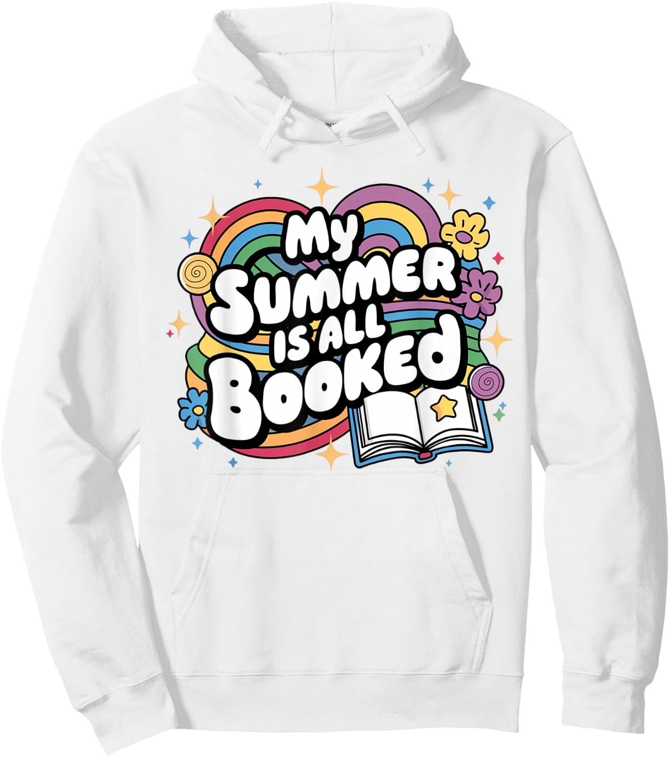 My Summer Is All Booked Book Reading Summer Reading Hoodie - Hoodie | White