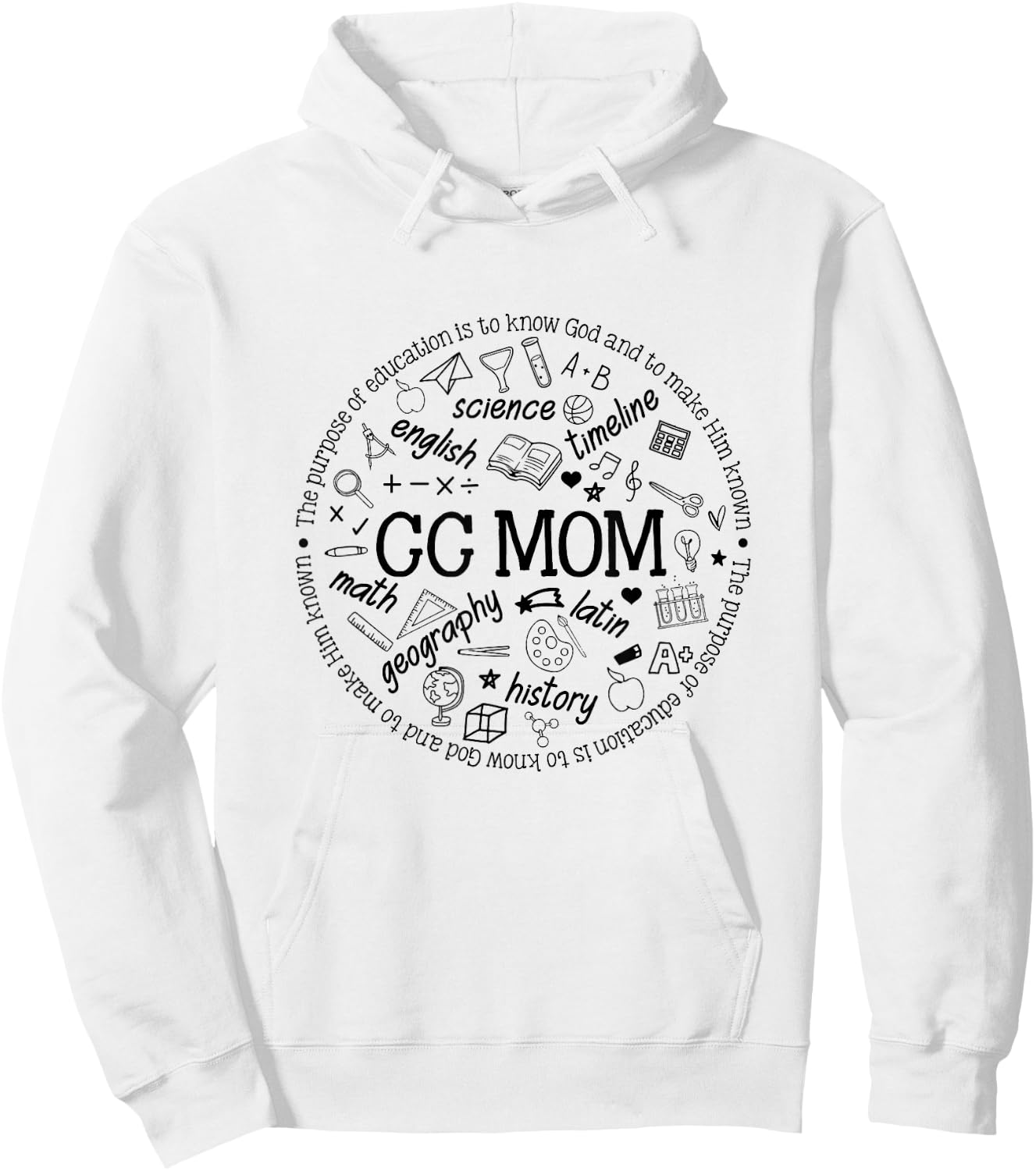 CC Mom Classical Conversations Homeschool Mom Homeschooling Hoodie - Hoodie | White