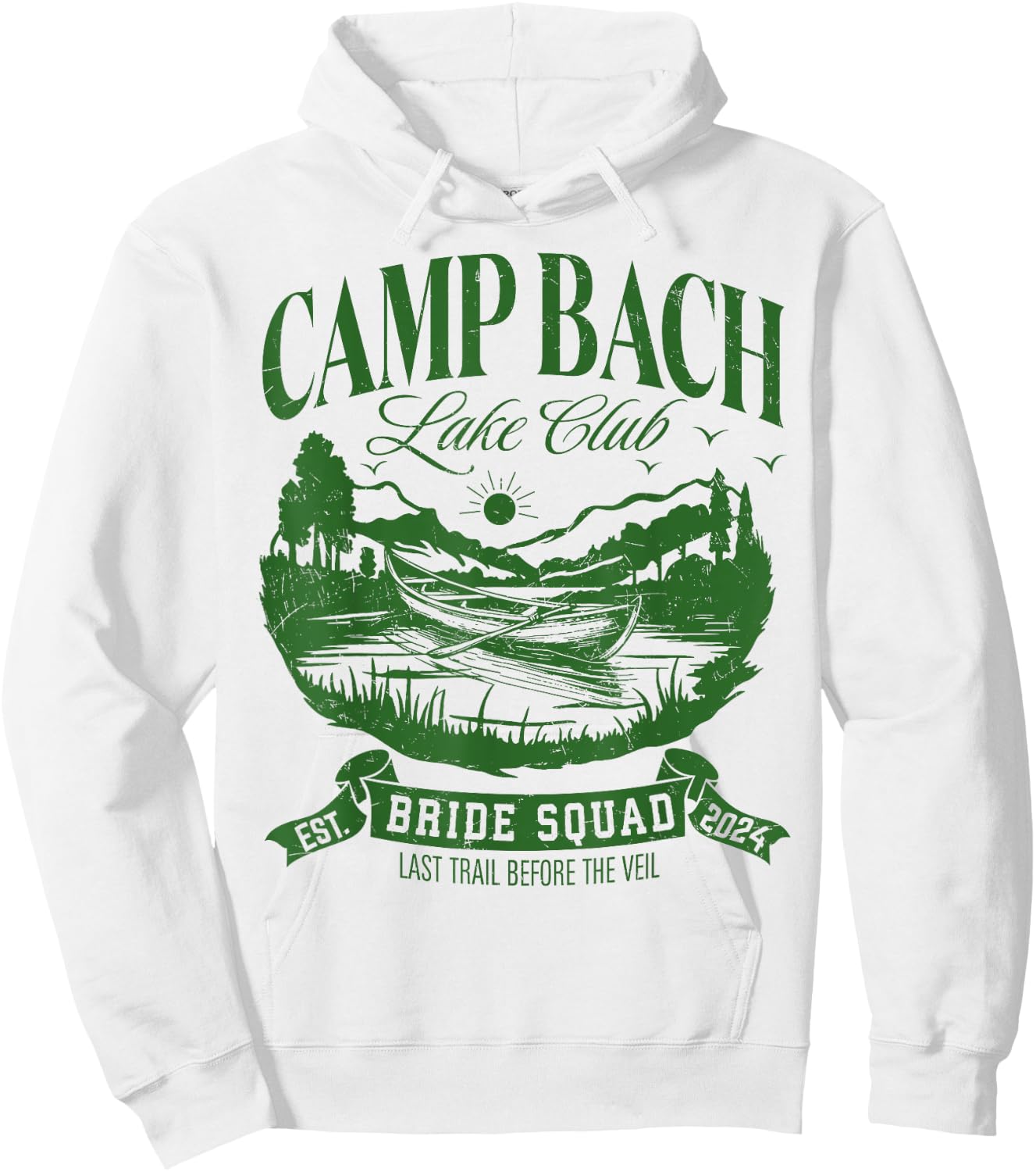 Bride Squad Camp Bach Lake Club Bachelorette Party 2024 Hoodie - Hoodie | White