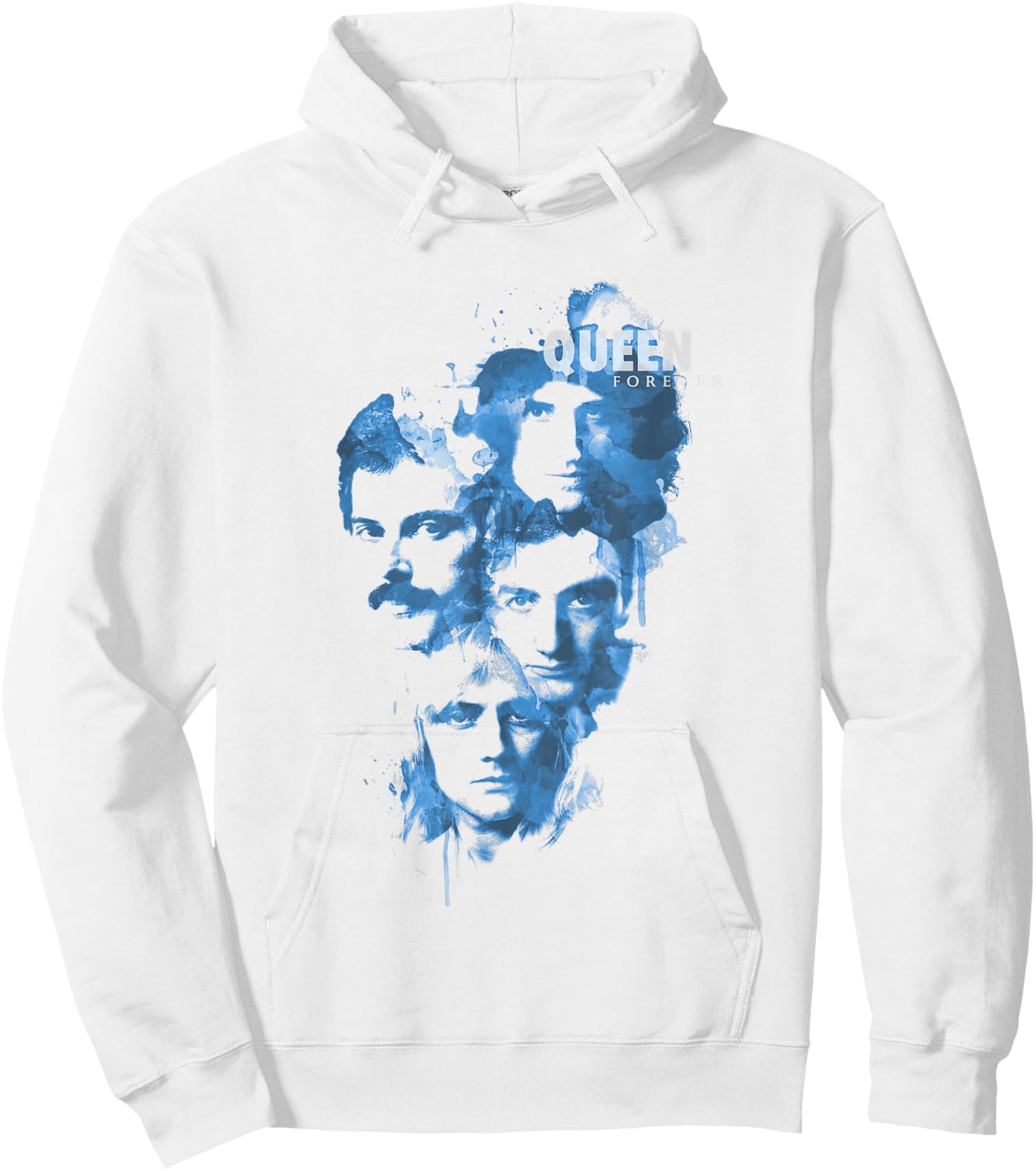 Queen Official Faces Ink Hoodie - Hoodie | White