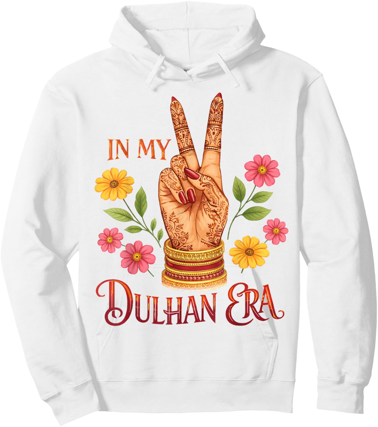 Dulhan Indian Bride to Be Bachelorette Party Wedding Desi Hoodie - Hoodie | White