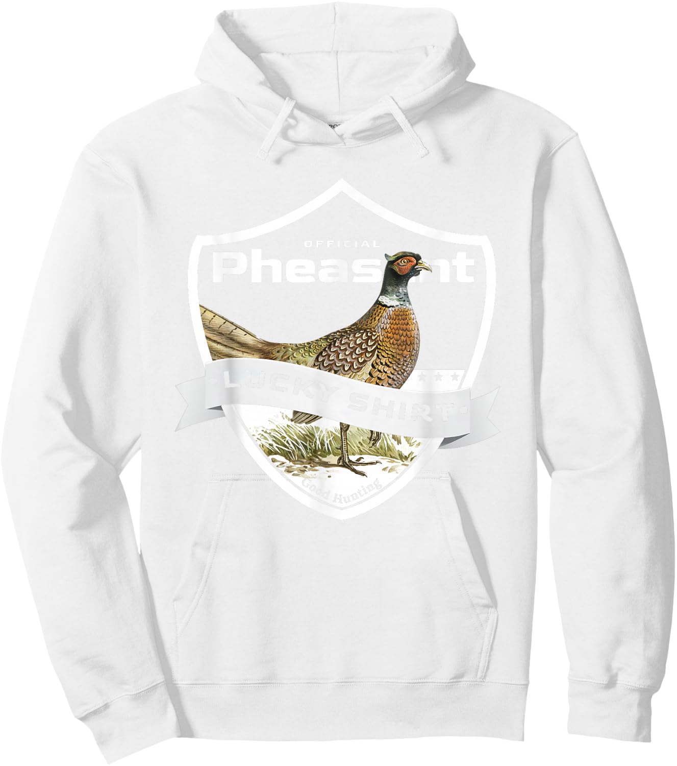 Pheasant Hunter Lucky Charm as Pheasant Hunting Vest Hoodie - Hoodie | White