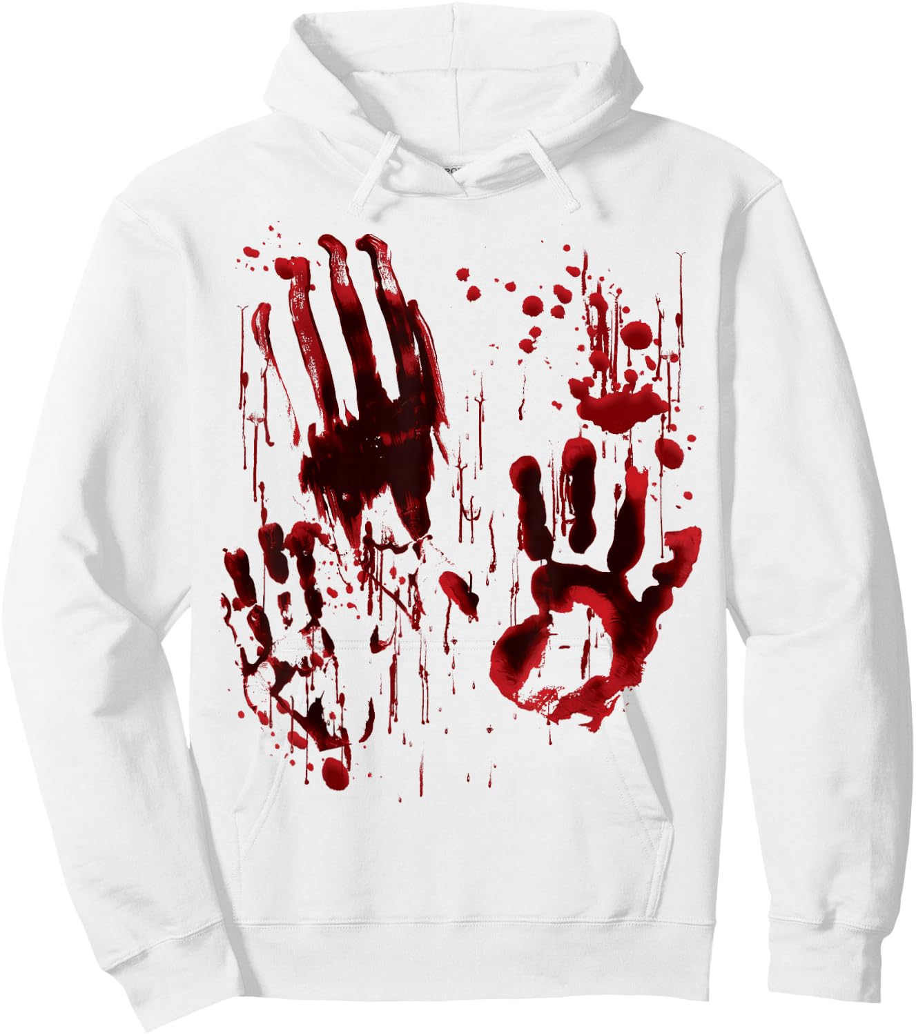 Blood Splatter Blood Stained Bloody Hand Print Zombie Horror Hoodie - Hoodie | White